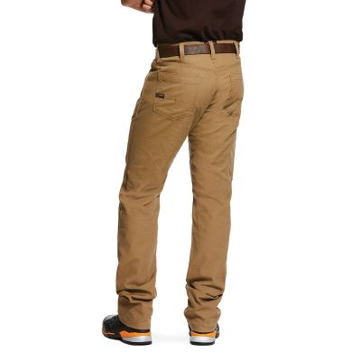 Ariat Work: Rebar M4 Low Rise DuraStretch Made Tough Stackable Straight Leg Pantalones Hombre - Kaki